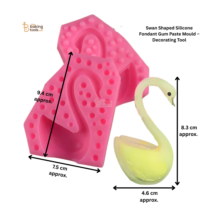 Swan Shaped Silicone Fondant Gum Paste Mould – Decorating Tool